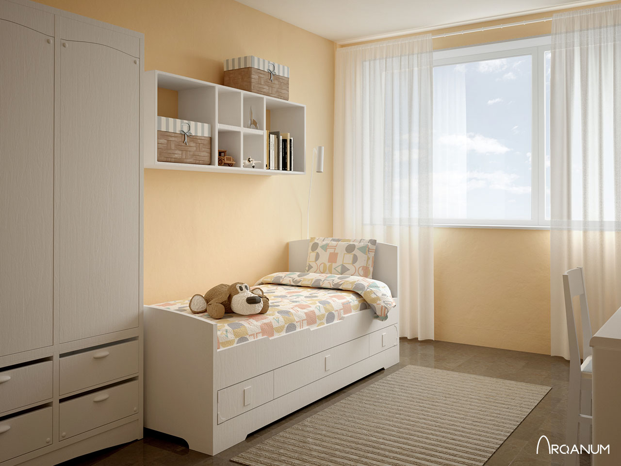 Residential building in Sevilla, bedroom